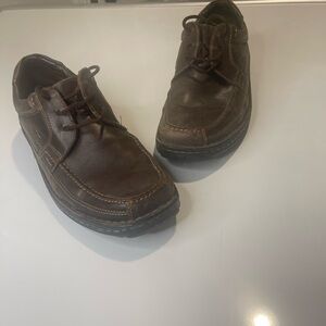 Source Unknown Rich Brown Leather Slip-Ons